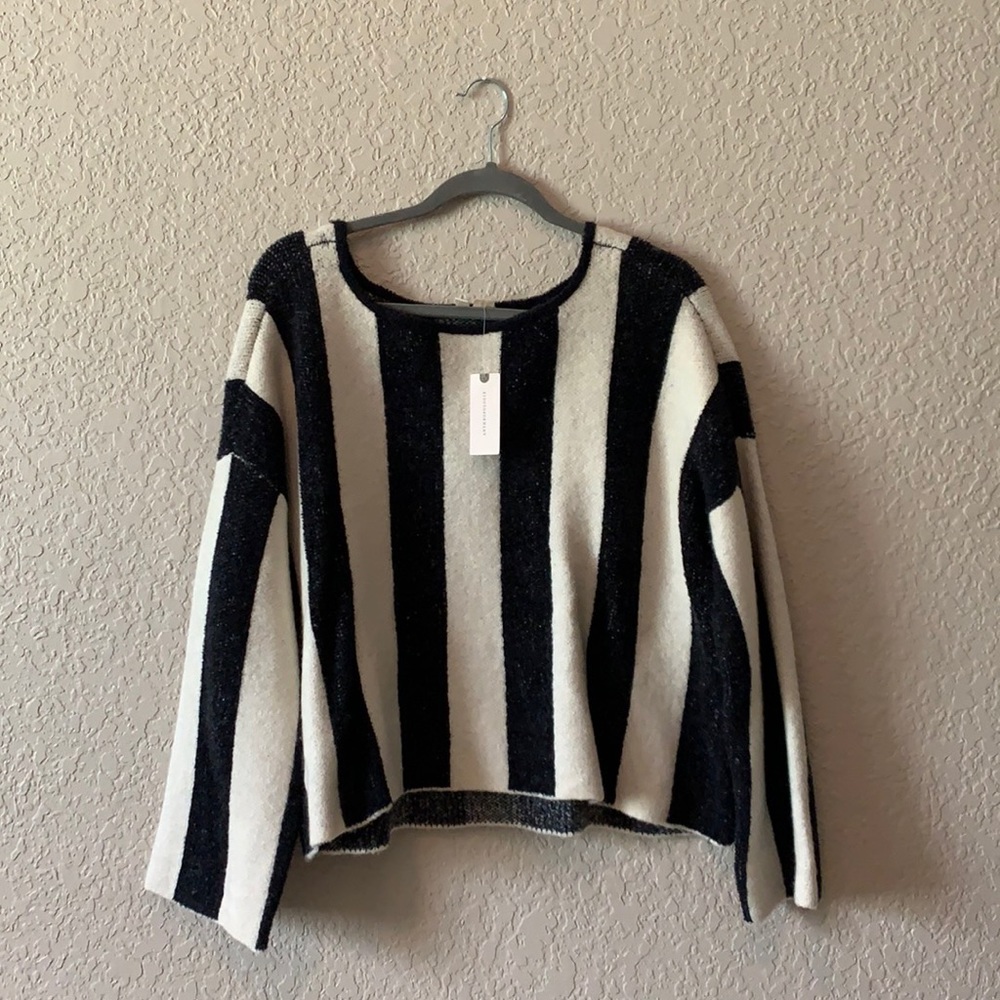 Anthropologie striped pullover sweater